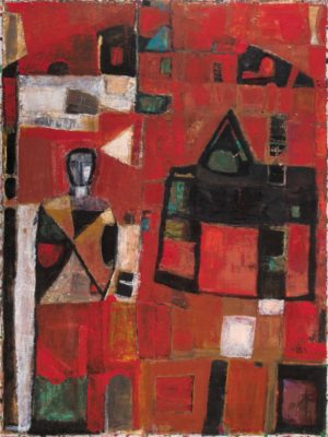 И.Кислицын, Город. Из цикла «Красная Земля» 2003, 200х150, холст, масло