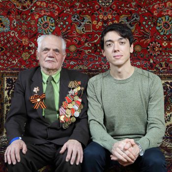 Ветеран Калинкин Анатолий Васильевич и актер Михаил Уманец